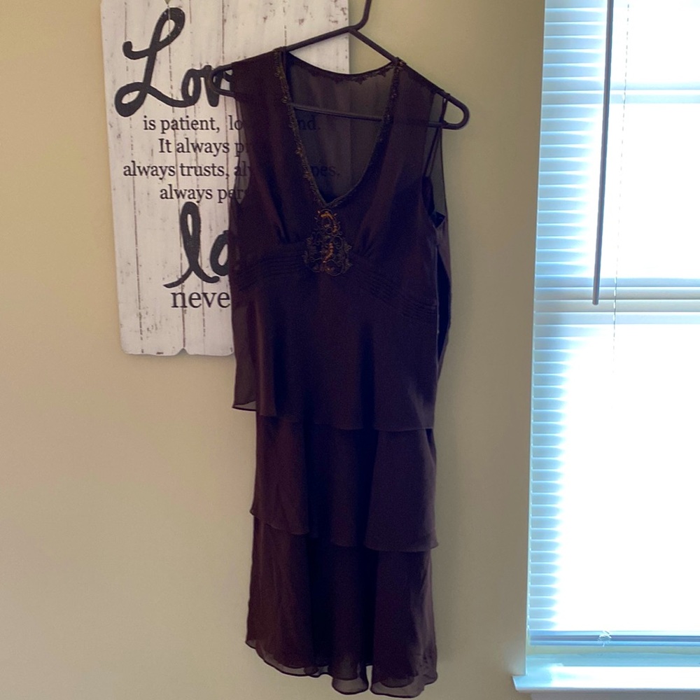 Brown evening gown